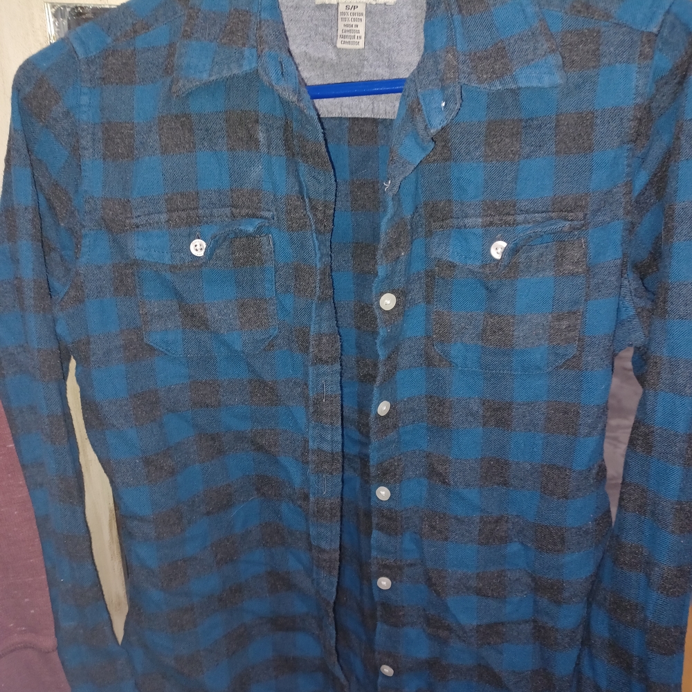 Tailor Vintage Blue and Gray Shirt